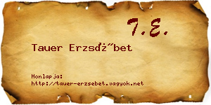 Tauer Erzsébet névjegykártya