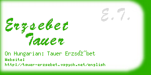 erzsebet tauer business card